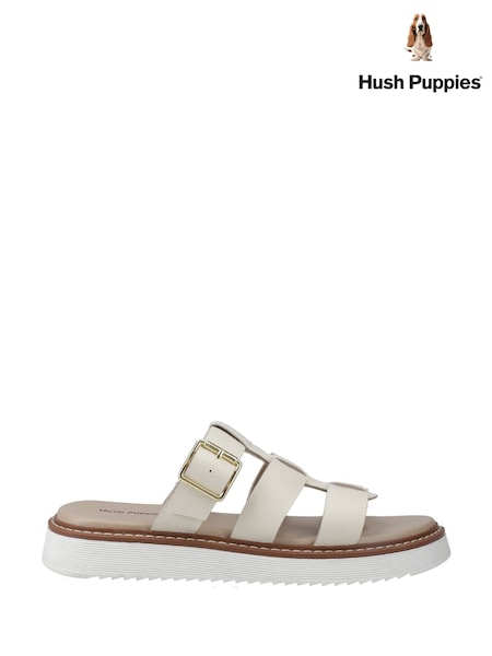 Cream - Hush Puppies Celeste Slides Sandals