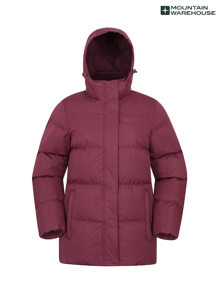 Red - Mountain Warehouse Snow Womens Water-resistant Padded Jacket