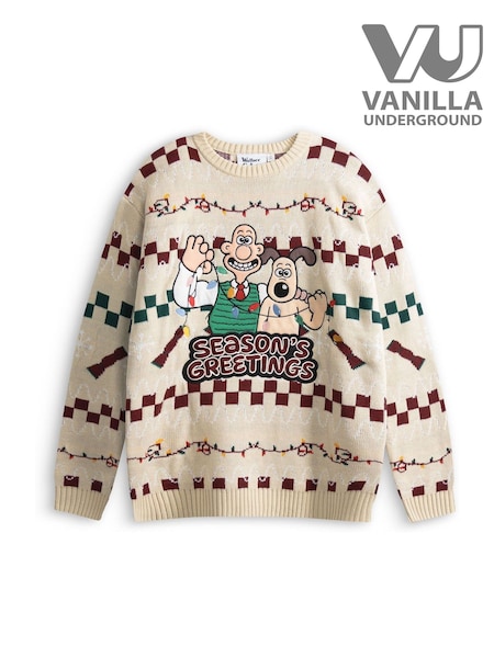বাদামী - Regular Vanilla Underground Wallace And Gromit Season Greetings Christmas Jumper