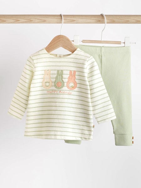 Zelena z zajčki - Baby Top And Leggings Set (265040) | € 11 - € 13