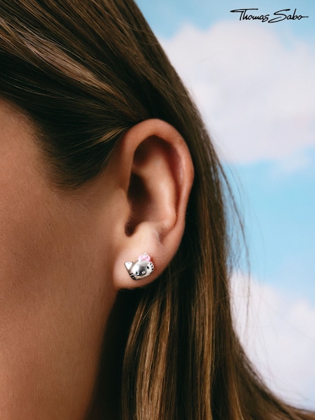 Silver Tone - Thomas Sabo Hello Kitty Earstuds Earrings