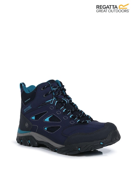 Blau - ​​​​​​​Regatta Damen Holcombe IEP Mittelhohe, wasserfeste Wanderschuhe (265416) | 48 €