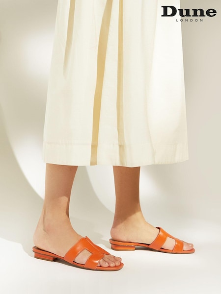 Dune London Orange Loupe Smart Slider Sandals (265650) | €36