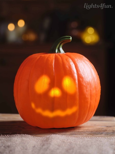 Lights4fun Animated Talking Pumpkin Light Up Halloween Decoration
