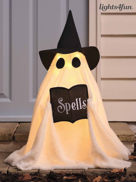 Lights4fun Halloween Witchy Ghost Decoration