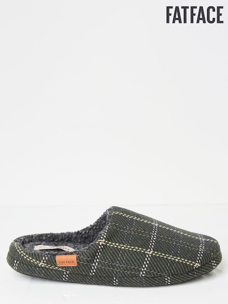 FatFace Green Jamieson Check Slippers (266332) | €17.50