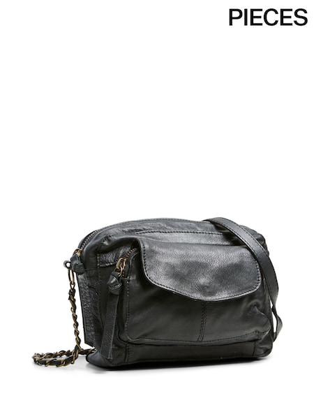 Black - Pieces Cross-body Bag