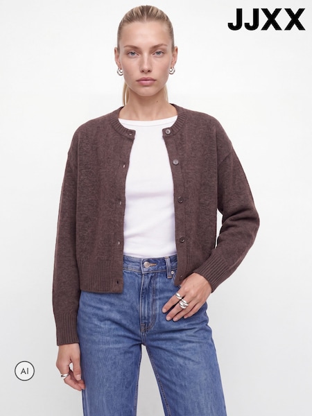 Brūna krāsa - Jjxx Knitted Cardigan