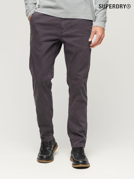 Superdry Grey Slim Officers Chinos Trousers (266476) | €48
