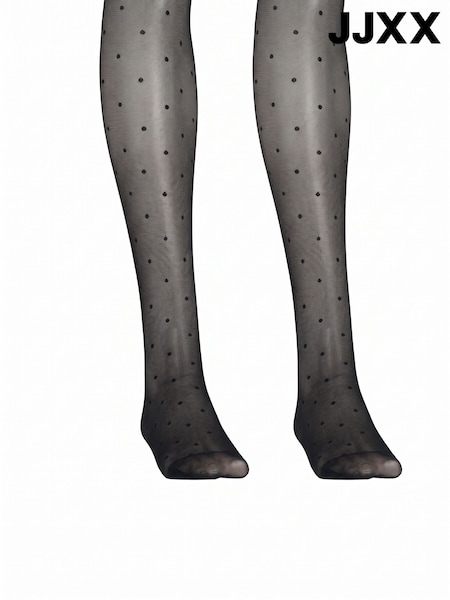 Black Polka Dot Print - Jjxx 20 Den Tights 2 Pack