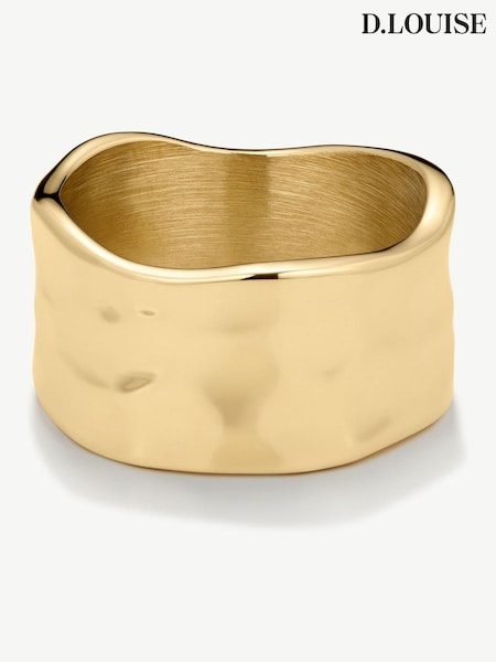 Tono dorado - D.louise Textured Band Ring