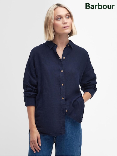 Marineblau - Barbour® Hampton Leinenhemd in Relaxed Fit (267025) | 36 €