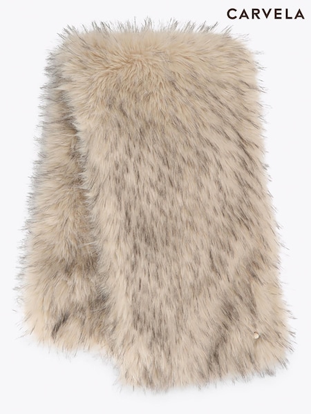 Cream - Carvela Fur Scarf