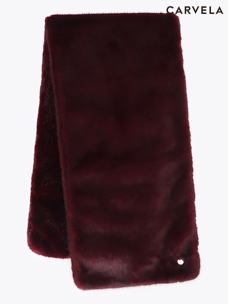 Rouge - Écharpe en fourrure Carvela
