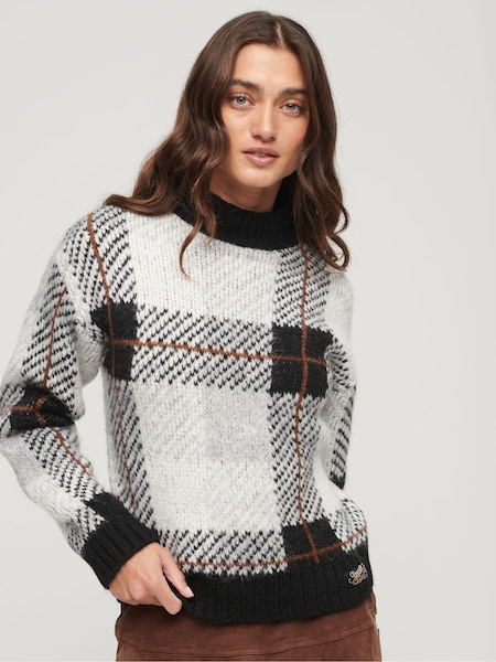 Superdry Mono Check Boxy Pattern Knitwear Jumper (267255) | €27
