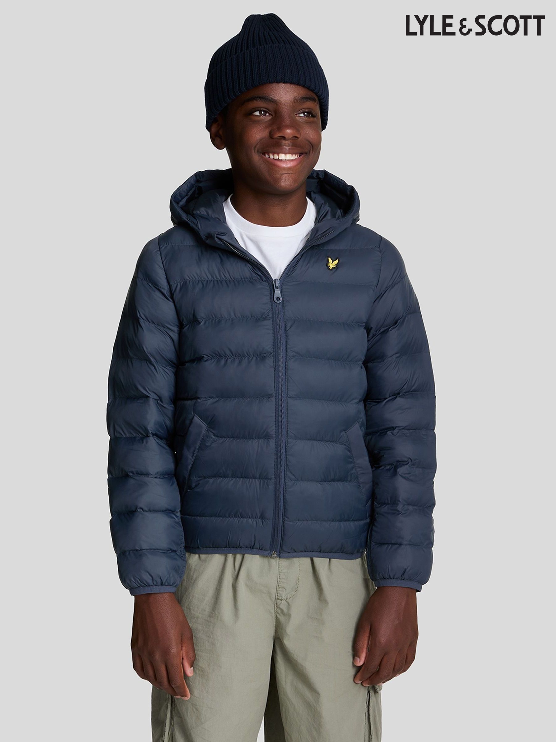 Boys lyle and scott puffer jacket deals
