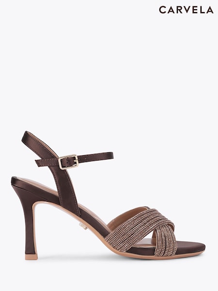 Brown - Carvela Divine Embellished Heeled Sandals