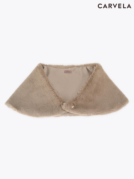 Nude - Carvela Fur Shawl