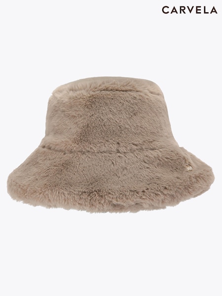 Nude - Carvela Fur Bucket Hat