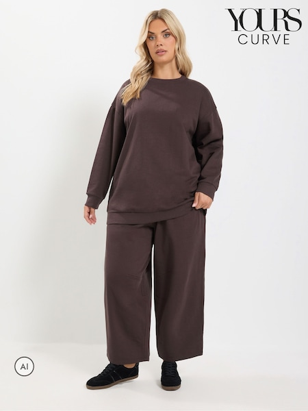 Қоңыр - Yours Curve Sweatshirt And Barrel Joggers Set