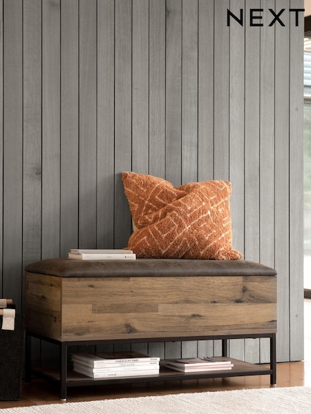 Oak Effect Bronx Storage Ottoman Bench (267922) | €275