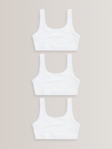 White Crop Tops 3 Pack (5-16yrs) (268154) | AED27 - AED37