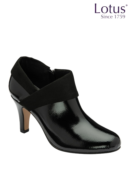 Lotus Jet Black Patent Boots (268167) | 322 QAR