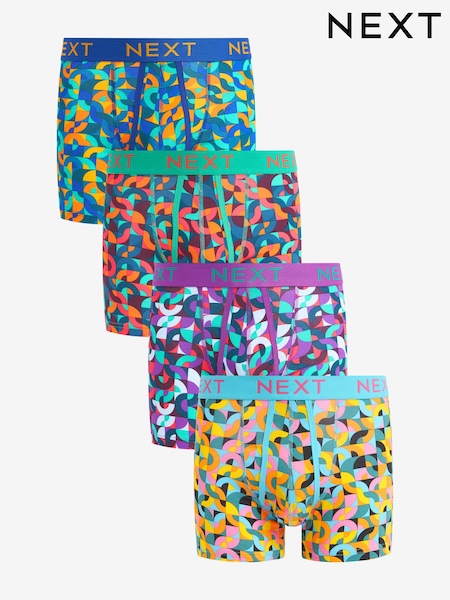 Blue/Green/Yellow Geometric A-Front Boxers 4 Pack (268263) | €28