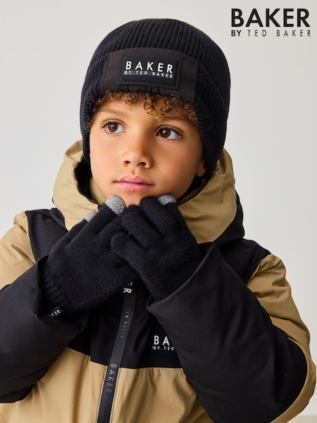 Schwarz - Baker by Ted Baker Set für Jungen mit Beanie und Handschuhen (268674) | 28 €