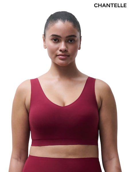 Hellrot - Chantelle Chantelle Soft Stretch Seamless V-neck Padded Bra