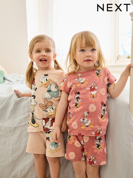 Pink/ Rust Minnie Mouse 100% Cotton License Pyjamas 2 Pack (9mths-6yrs) (269160) | €8 - €10.50