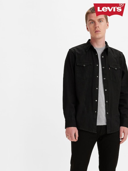 Levi's® Marble Black Denim Rinse Jackson Worker 100% Cotton Overshirt (269370) | €49