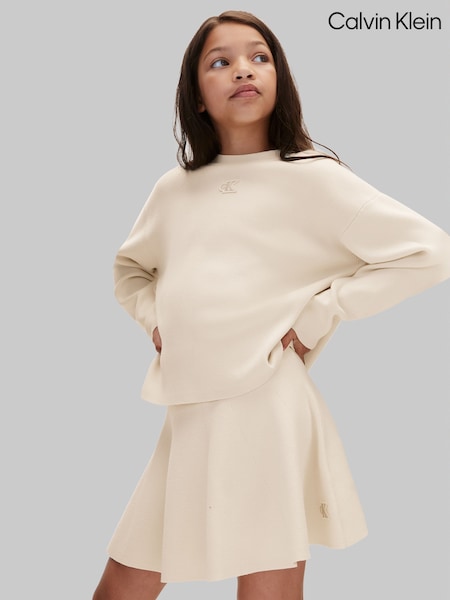 Blue - Calvin Klein Kids Jumper And Flared Skirt Set