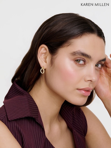 Gold Tone - Karen Millen Chain Link Drop Earrings