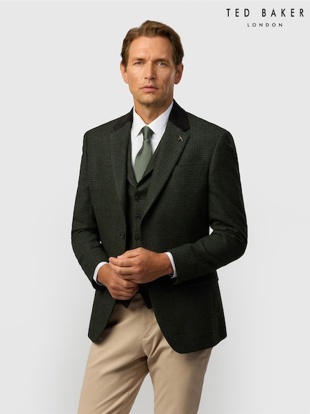 Negru - Regular Ted Baker Tailoring Tailored Fit Puppytooth Blazer