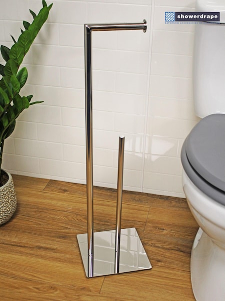 Showerdrape Stamford Freestanding Toilet Roll and Spare Paper Holder (269651) | €70