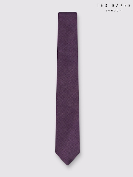紫色 - Regular Ted Baker Tailoring Silk Twill Tie