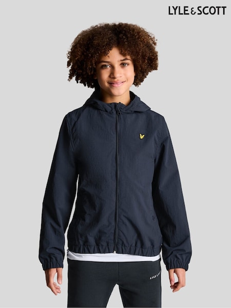 Azul - Chaqueta con capucha y zíper Lyle & Scott
