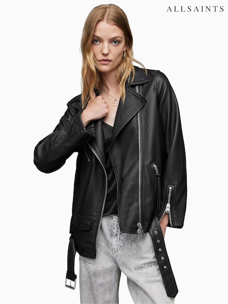 AllSaints Black Billie Biker Jacket (26P368) | €621
