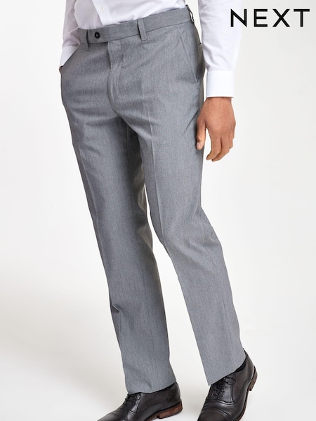 Light Grey Regular Fit Stretch Smart Trousers (270248) | €27