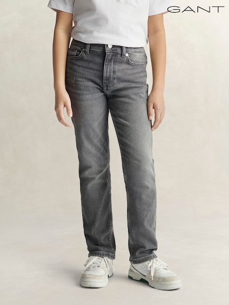 Grey - Gant Straight Fit Jeans