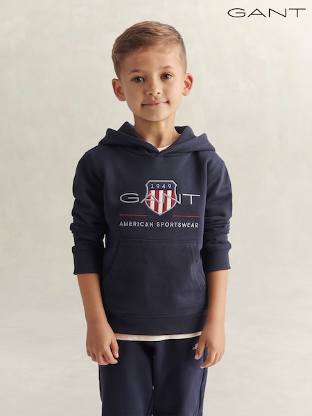 Azul - Gant Archive Shield Hoodie