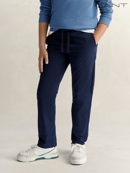 Синий - Gant Chino Drawstring Trousers