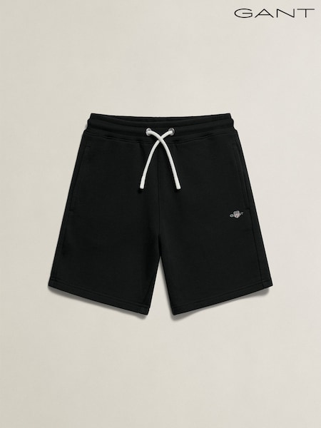 Black - Gant Shield Sweat Shorts