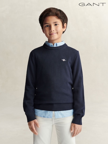 Zils - Gant Shield Cotton Crew Neck Sweater
