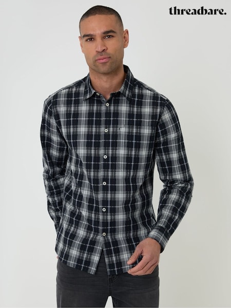 Black - Regular Threadbare Cotton Long Sleeve Shirt