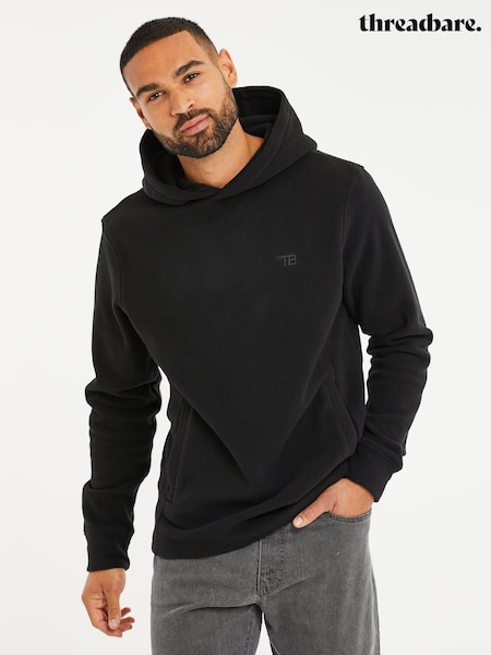 Black - Regular Threadbare Microfleece Overhead Hoodie