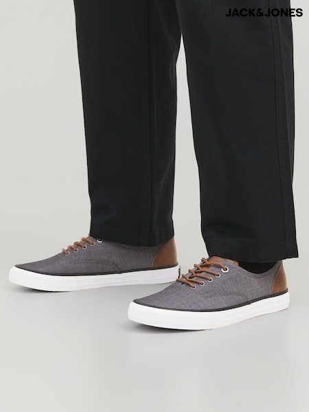 JACK & JONES Grey Canvas Trainers (271202) | R$ 345