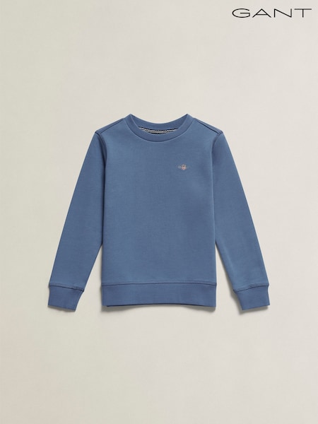 Azul claro - Sudadera de cuello redondo con escudo de Gant