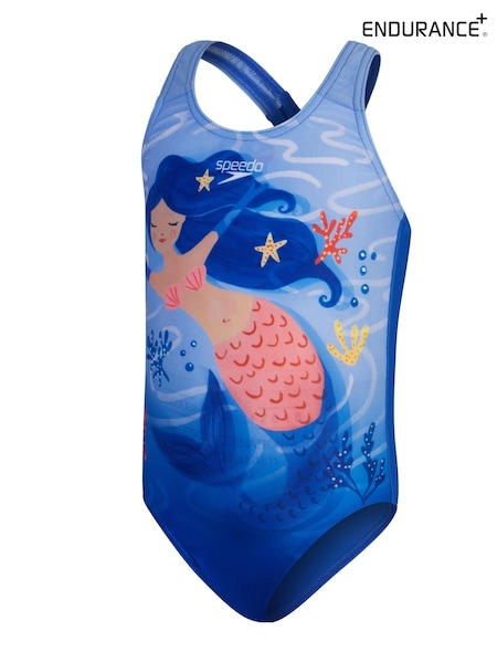 Speedo Blue Girls Digital Printed Swimsuit (271661) | €10